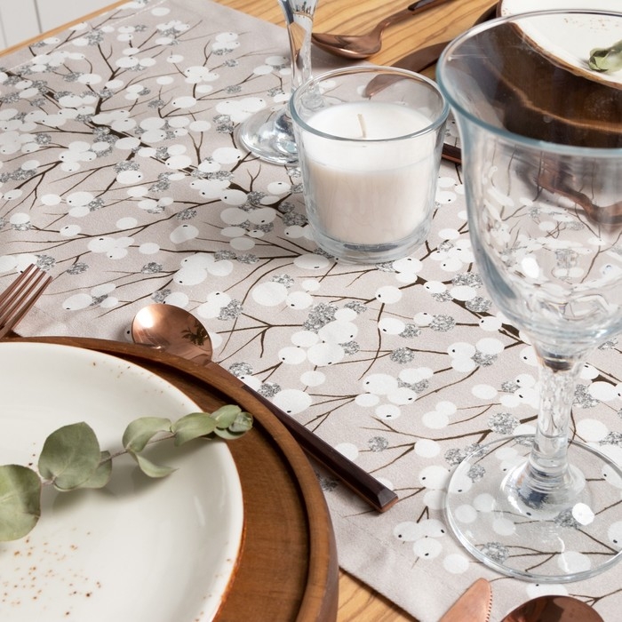 Новый год. Дорожка на стол "Этель" Гирлянда 30х70 см, 100% хл, саржа 190 гр/м2