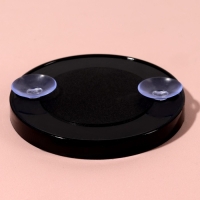 Зеркало макияжное, увеличение &times; 5, на присосках, d = 9 см, цвет чёрный