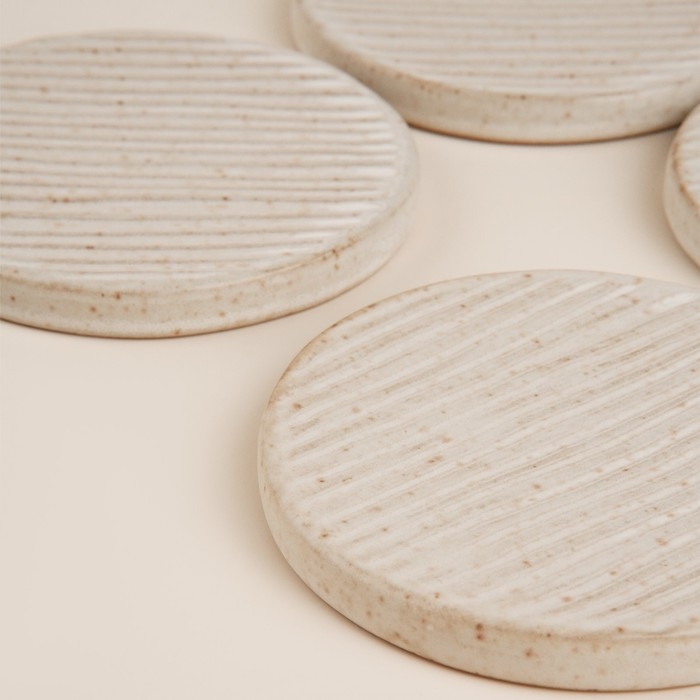 Набор подставок под горячее SL Home &laquo;Виенто&raquo;, d=10 см, цвет бежевый