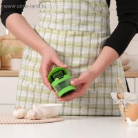 Приспособление для нарезки чеснока &laquo;Прино&raquo;, 2 насадки, 7,5&times;7,5&times;6 см, цвет зелёный