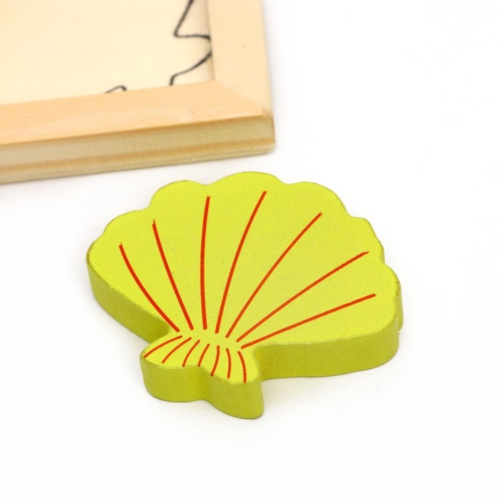 Детский развивающий пазл в рамке &laquo;Морские животные&raquo; 16,6 &times; 16,6 &times; 1,2 см