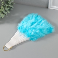 Веер пластик, перо "Голубой" h=26 см 25 лопастей 3х50х26 см Веер пластик, перо "Голубой" h=26 см 25 лопастей 3х50х26 см