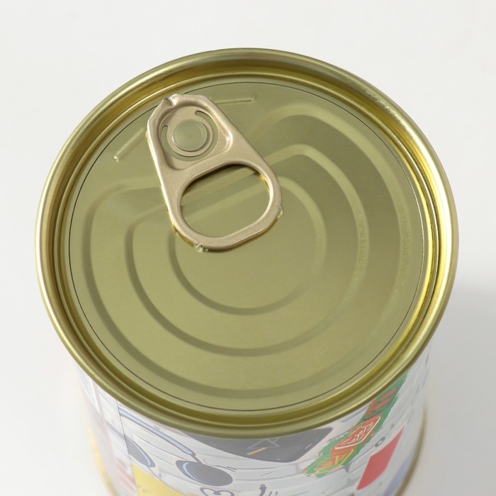 Носки в банке "С днем рождения" (внутри носки мужские, цвет чёрный)