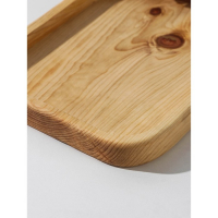 Доска разделочная авторская Adelica &laquo;Рога&raquo;, 35&times;18&times;2,5 см, цельный массив кедра, цвет молочный