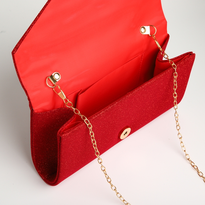 Сумка-клатч на магните, цвет красный