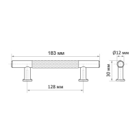 Ручка-рейлинг CAPPIO PIMPLY, d=12 мм, м/о 128 мм, цвет золото Ручка-рейлинг CAPPIO PIMPLY, d=12 мм, м/о 128 мм, цвет золото