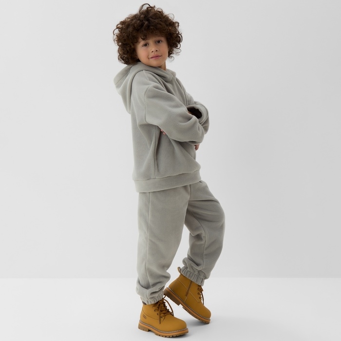 Костюм (худи и брюки) детский MINAKU: Fleece Soft, цвет графит, рост 122 см Костюм (худи и брюки) детский MINAKU: Fleece Soft, цвет графит, рост 122 см