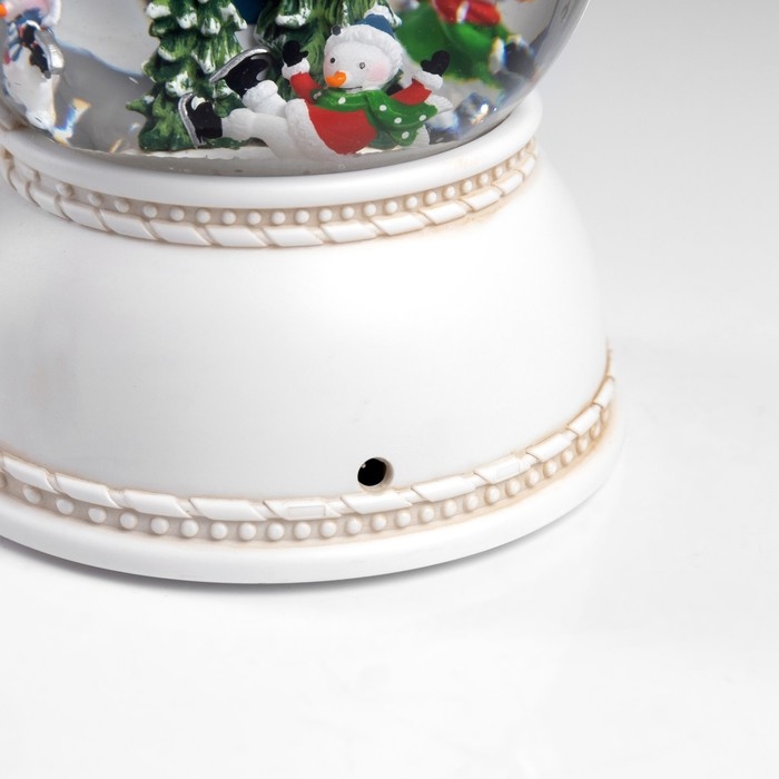 Фигура светодиодная &laquo;Волшебный каток&raquo;, 20х10.5 см, музыка, батарейки ААх3 (не в комплекте), USB, свечение тёплое белое