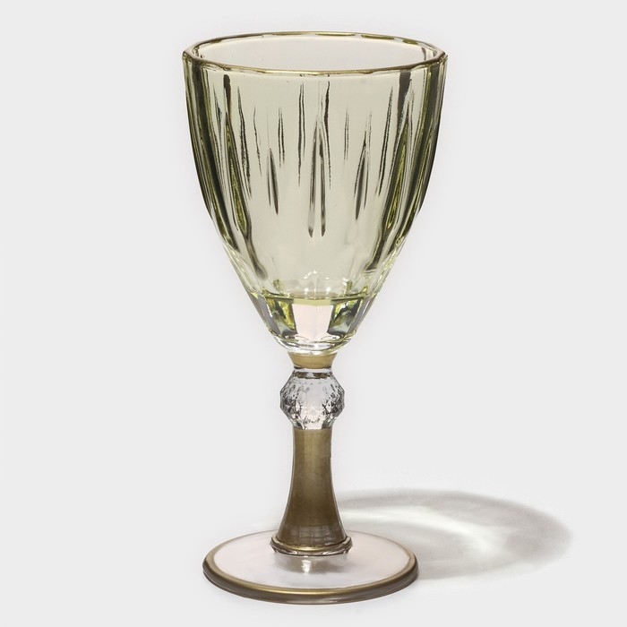 Бокал для вина стеклянный «Триумф», 300 мл, 8,5×18,5 см, цвет зелёный Бокал для вина стеклянный «Триумф», 300 мл, 8,5×18,5 см, цвет зелёный