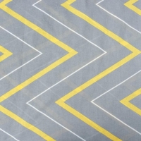 Постельное бельё Этель 1,5 сп &laquo;Жёлто-серые зигзаги&raquo; 143х215см, 150х214см, 70х70см-2 шт