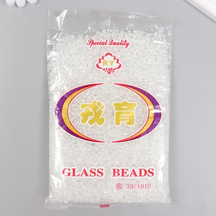 Бисер стекло 6/0 Бисер стекло 6/0 "Прозрачный" перламутр 450 гр