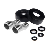 Смеситель для ванны Accoona A71126F, однорычажный, излив 350 мм, душевой набор, черный Смеситель для ванны Accoona A71126F, однорычажный, излив 350 мм, душевой набор, черный