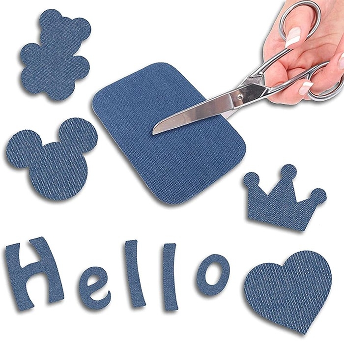 Набор заплаток для одежды &laquo;Синий спектр&raquo;, овальные, термоклеевые, 7 &times; 5 см, 5 шт