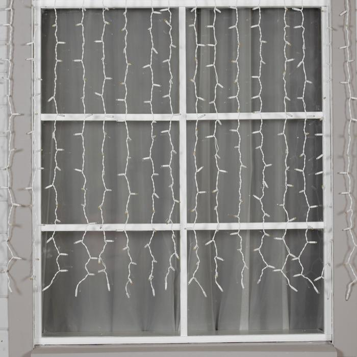 Гирлянда &laquo;Занавес&raquo; 2 х 1.5 м, IP65, УМС, белая нить, 360 LED, свечение тёплое белое, 220 В