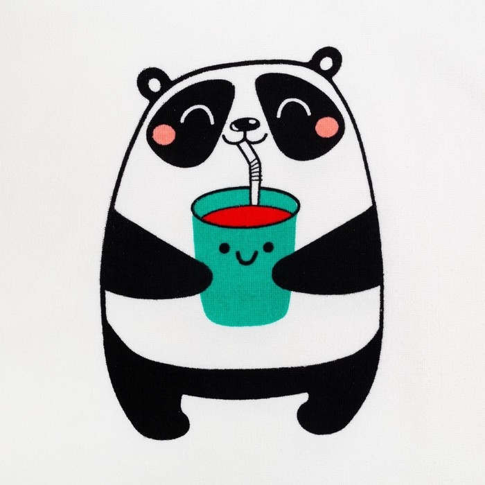 Полотенце-пончо детское махровое Крошка Я &laquo;Панда&raquo; 60х120см, 100% хлопок, 300гр/м2