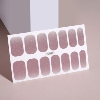 Плёнки для маникюра, 14 шт, с блёстками, цвет пепельно - розовый Плёнки для маникюра, 14 шт, с блёстками, цвет пепельно - розовый