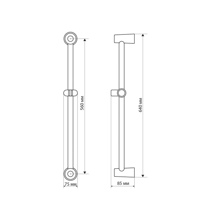 Душевая стойка ZEIN S04, пружинный держатель из пластика, крепеж, сатин Душевая стойка ZEIN S04, пружинный держатель из пластика, крепеж, сатин