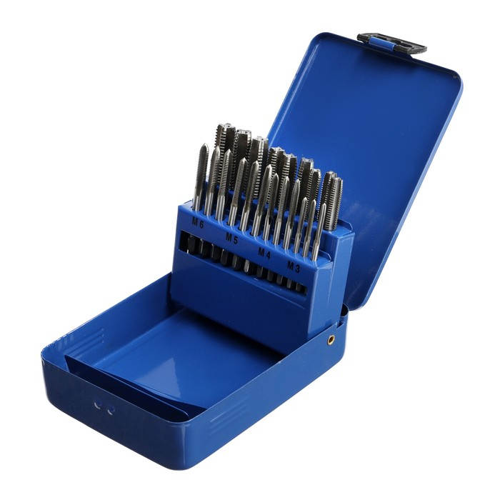 Набор метчиков ТУНДРА, М3 - М12, 21 шт. Набор метчиков ТУНДРА, М3 - М12, 21 шт.