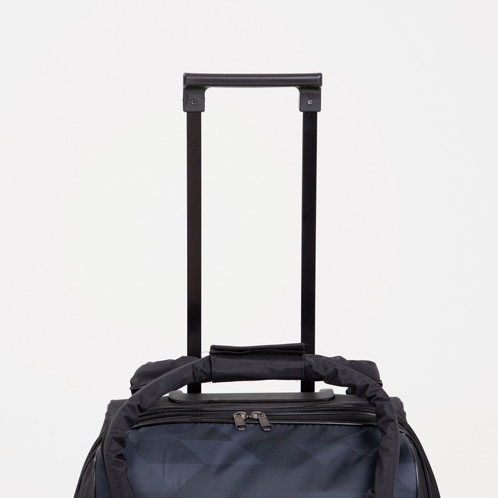 Чемодан малый 37 л (S), с расширением, сумка дорожная на молнии, цвет чёрный