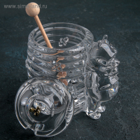 Ёмкость хрустальная для мёда &laquo;Мишка с ульем&raquo;, 250 мл, h=15 см