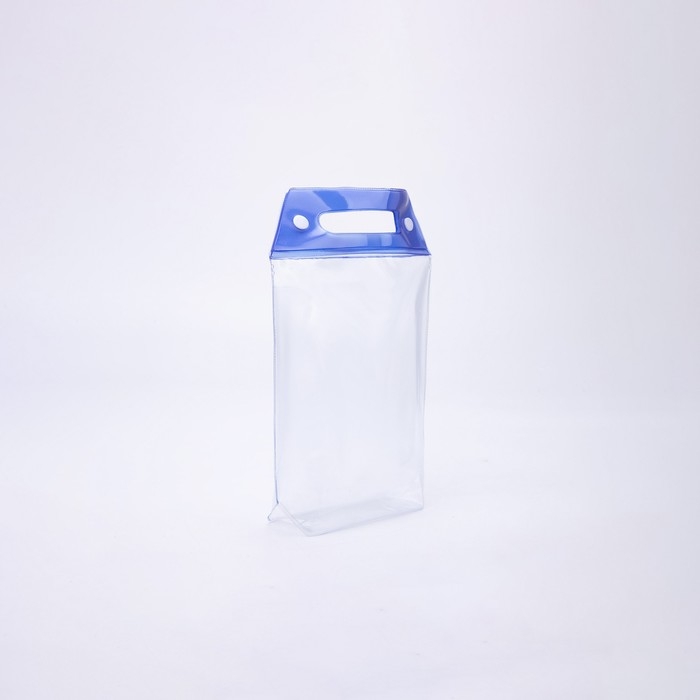 Косметичка на кнопках, цвет прозрачный/синий