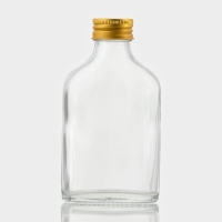Бутыль стеклянная для соусов и масла с металлической крышкой, 150 мл, 6,5&times;3&times;12,5 см