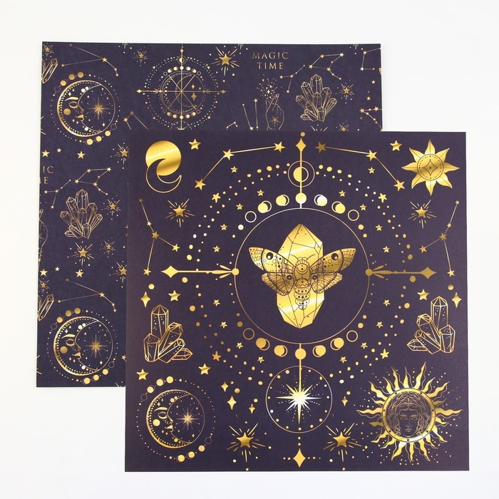 Набор бумаги для скрапбукинга &laquo;Космос внутри&raquo;, 12 листов, 30.5 х 30.5 см, 180 г/м&sup2;