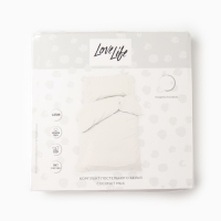 Комплект постельного белья 1,5сп LoveLife Coconut milk 143*215см,150*220см 50*70см-1шт,100%хлопок,сатин,125г/м&sup2;