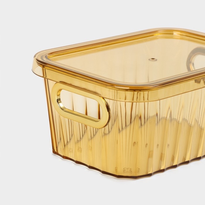 Контейнер для хранения с крышкой &laquo;Грани&raquo;, 18&times;13&times;8 см, цвет МИКС