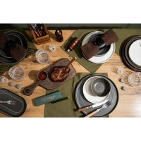 Доска разделочная для подачи с ручкой Adelica, 36&times;14,5&times;2 см, тёмный граб