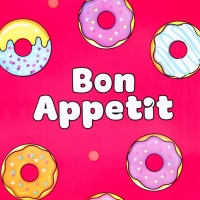 Нагрудник для кормления &laquo;Пончики&raquo; непромокаемый на липучке, с карманом