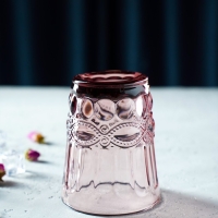 Стакан стеклянный Magistro &laquo;Ла-Манш&raquo;, 220 мл, цвет розовый