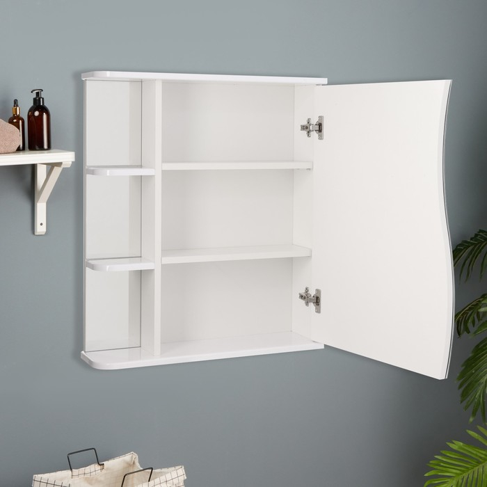 Зеркало-шкаф для ванной комнаты "Тура 6001", 60 х 15,4 х 70 см