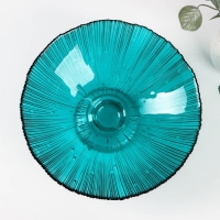 Ваза из стекла для фруктов «Фейерверк», 1,4 л, 25×10 см, цвет изумрудный Ваза из стекла для фруктов «Фейерверк», 1,4 л, 25×10 см, цвет изумрудный