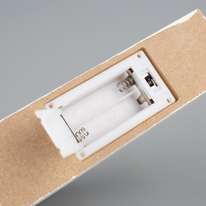 Светодиодная фигура &laquo;Ёлка с оленями&raquo; 17 &times; 23.5 &times; 5 см, дерево, батарейки АААх2 (не в комплекте), свечение тёплое белое