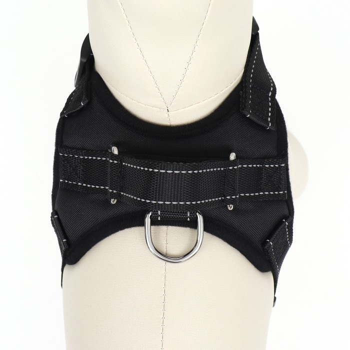 Шлейка К7 мягкая светоотражающая, размер XS, ОГ 34-44 см, вес 2,5-5 кг, чёрная Шлейка К7 мягкая светоотражающая, размер XS, ОГ 34-44 см, вес 2,5-5 кг, чёрная