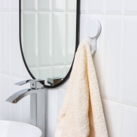 Крючок самоклеющийся Доляна, 12×6,5×4,7 см, цвет белый Крючок самоклеющийся Доляна, 12×6,5×4,7 см, цвет белый