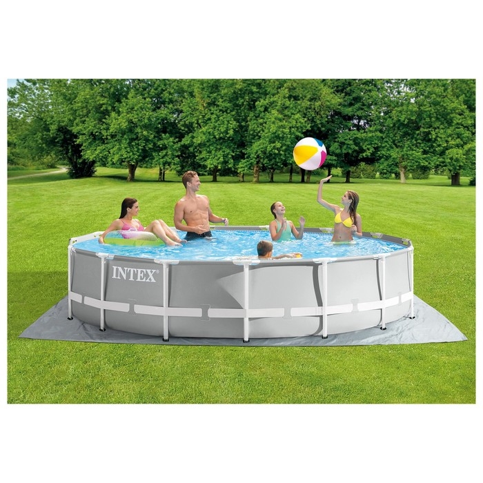 Бассейн каркасный Prism Frame, 457 х 107 см, фильтр-насос, лестница, тент, подстилка, 26724NP INTEX Бассейн каркасный Prism Frame, 457 х 107 см, фильтр-насос, лестница, тент, подстилка, 26724NP INTEX