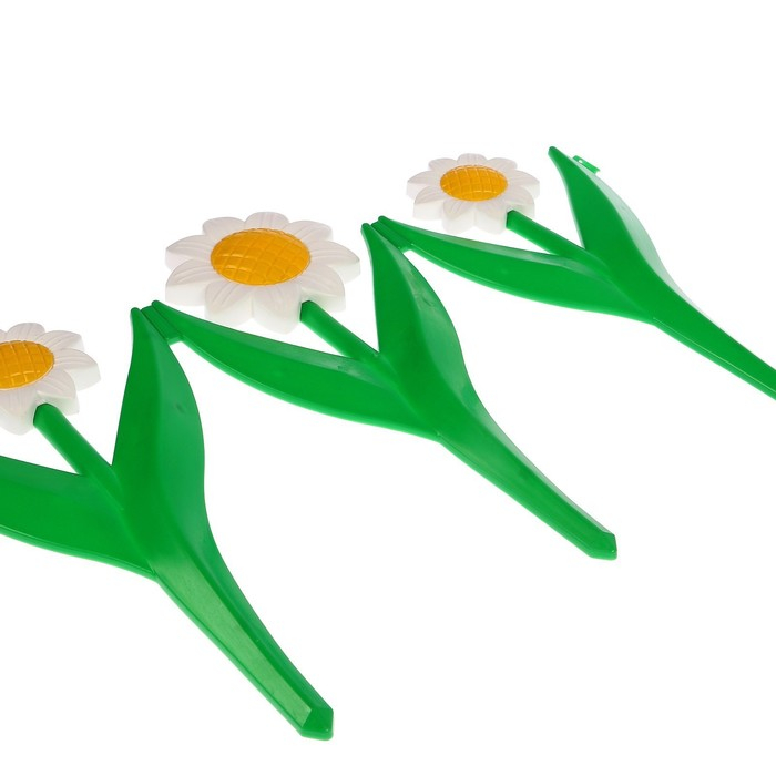 Ограждение декоративное, 32.5 × 225 см, 5 секций, пластик, белый цветок «Ромашка» Ограждение декоративное, 32.5 × 225 см, 5 секций, пластик, белый цветок «Ромашка»