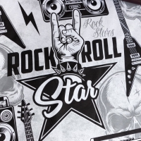 Постельное бельё &laquo;Этель&raquo; 1, 5 сп. Rock star 143х215 см, 150х214 см, 70х70 см -2 шт, 100% хлопок, бязь 125 г/м2