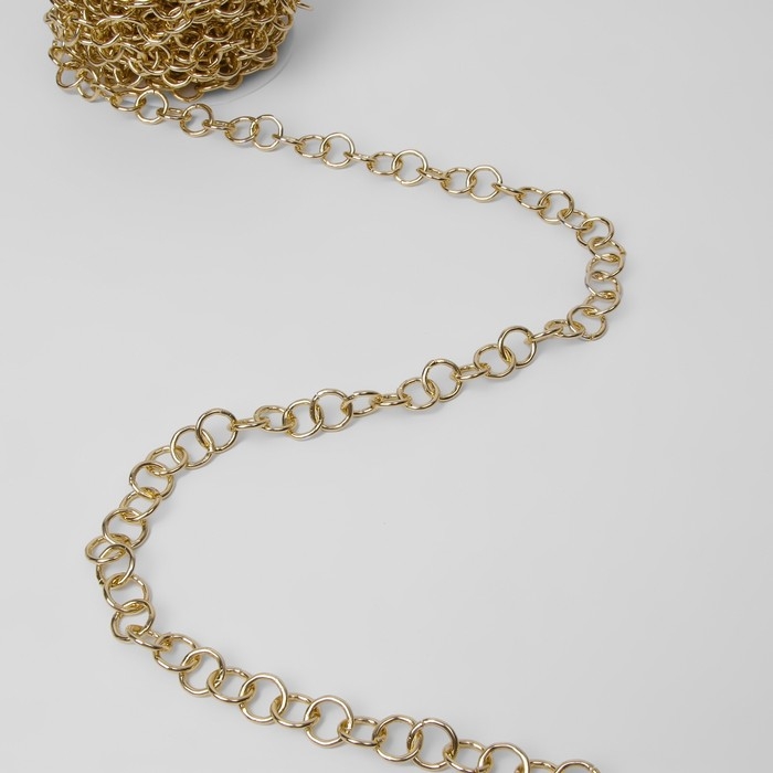 Цепочка для сумки, металлическая, d = 12 мм, 10 &plusmn; 0,5 м, цвет золотой