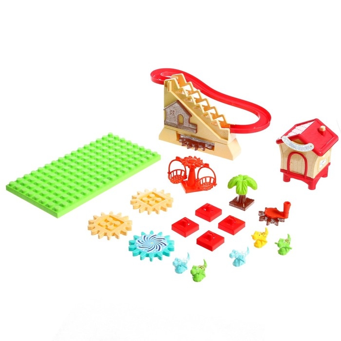 Конструктор развивающий с шестерёнками &laquo;Дино Мир&raquo;, 33 детали