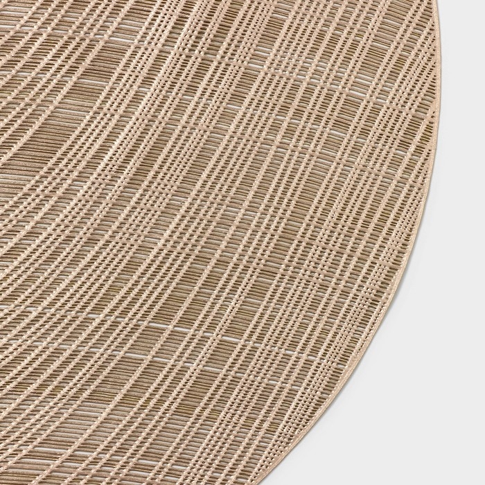 Салфетки сервировочные на стол Доляна &laquo;Волна&raquo;, d=38 см, 4 шт, цвет золото