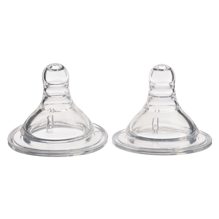 Соска на бутылочку, антиколиковая, от 3 мес., широкое горло, Baby 1, средний поток, &Oslash;50 мм., 2 шт.