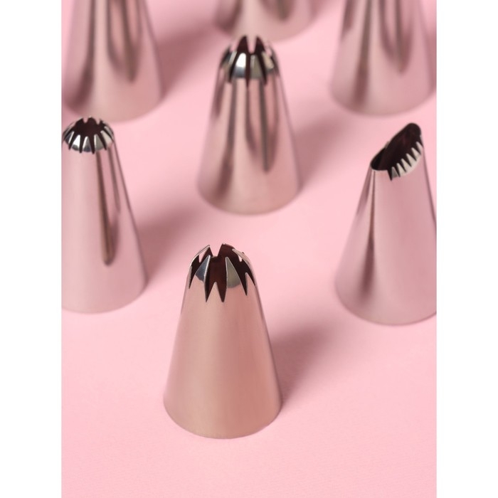 Набор насадок кондитерских KONFINETTA, d=2,5 см, 9 шт Набор насадок кондитерских KONFINETTA, d=2,5 см, 9 шт