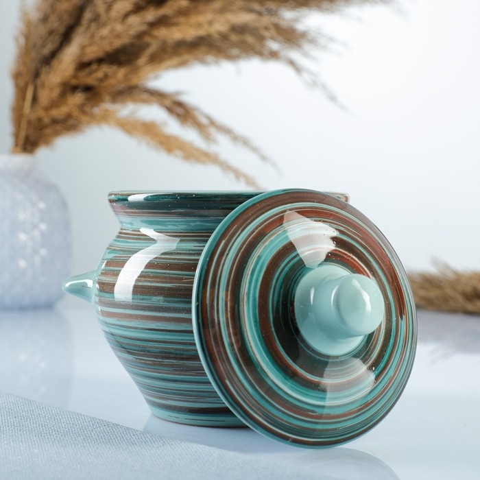 Горшок керамический для запекания №5 с ручками, 0,5л / 10х10,5см, скандинавия Горшок керамический для запекания №5 с ручками, 0,5л / 10х10,5см, скандинавия