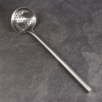 Шумовка для казана узбекская 49см, диаметр 12,5см, глубина 5,5см Шумовка для казана узбекская 49см, диаметр 12,5см, глубина 5,5см