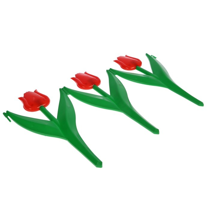 Ограждение декоративное, 30 × 225 см, 5 секций, пластик, красный цветок, «Тюльпан» Ограждение декоративное, 30 × 225 см, 5 секций, пластик, красный цветок, «Тюльпан»