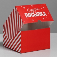 Коробка для капкейков «Новогодняя посылка» 16 х 16 х 10 см, Новый год Коробка для капкейков «Новогодняя посылка» 16 х 16 х 10 см, Новый год