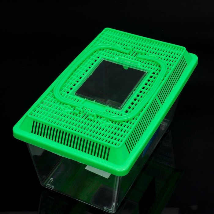 Переноска прямоугольная, 26,5 х 16,5 х 17 см, зелёный Переноска прямоугольная, 26,5 х 16,5 х 17 см, зелёный